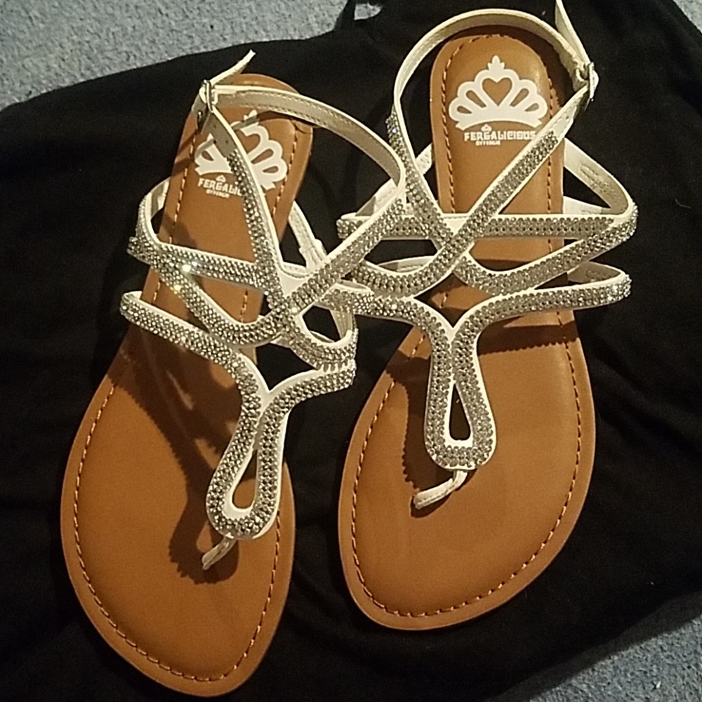 NEW Fergalicious Rhinestone Sandals